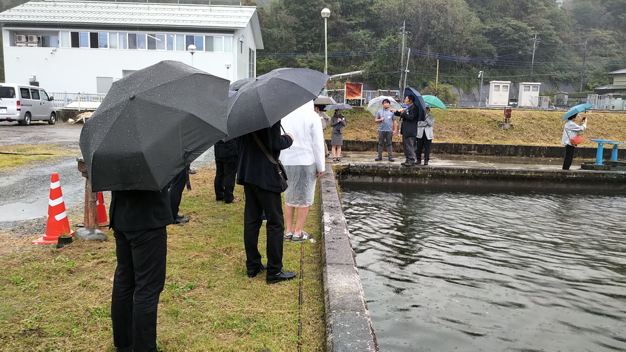 橋立浄水場での見学の様子