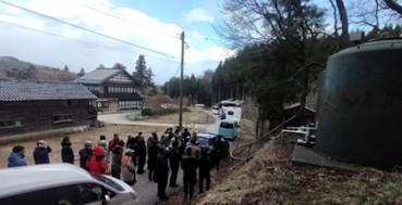 東山中地区の小規模飲料水供給施設にて